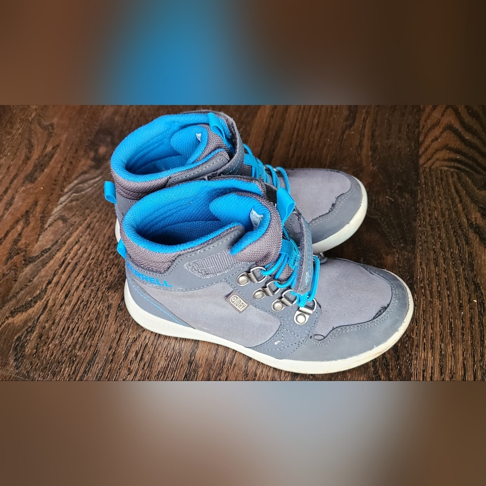 Merrell Freewheel hiking sneaker kids size 13 blue grey